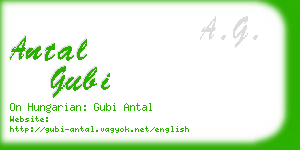 antal gubi business card